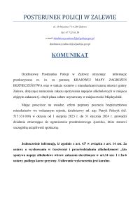 Informacja dotycząca planu działania obejmującego miejscowość Międzychód