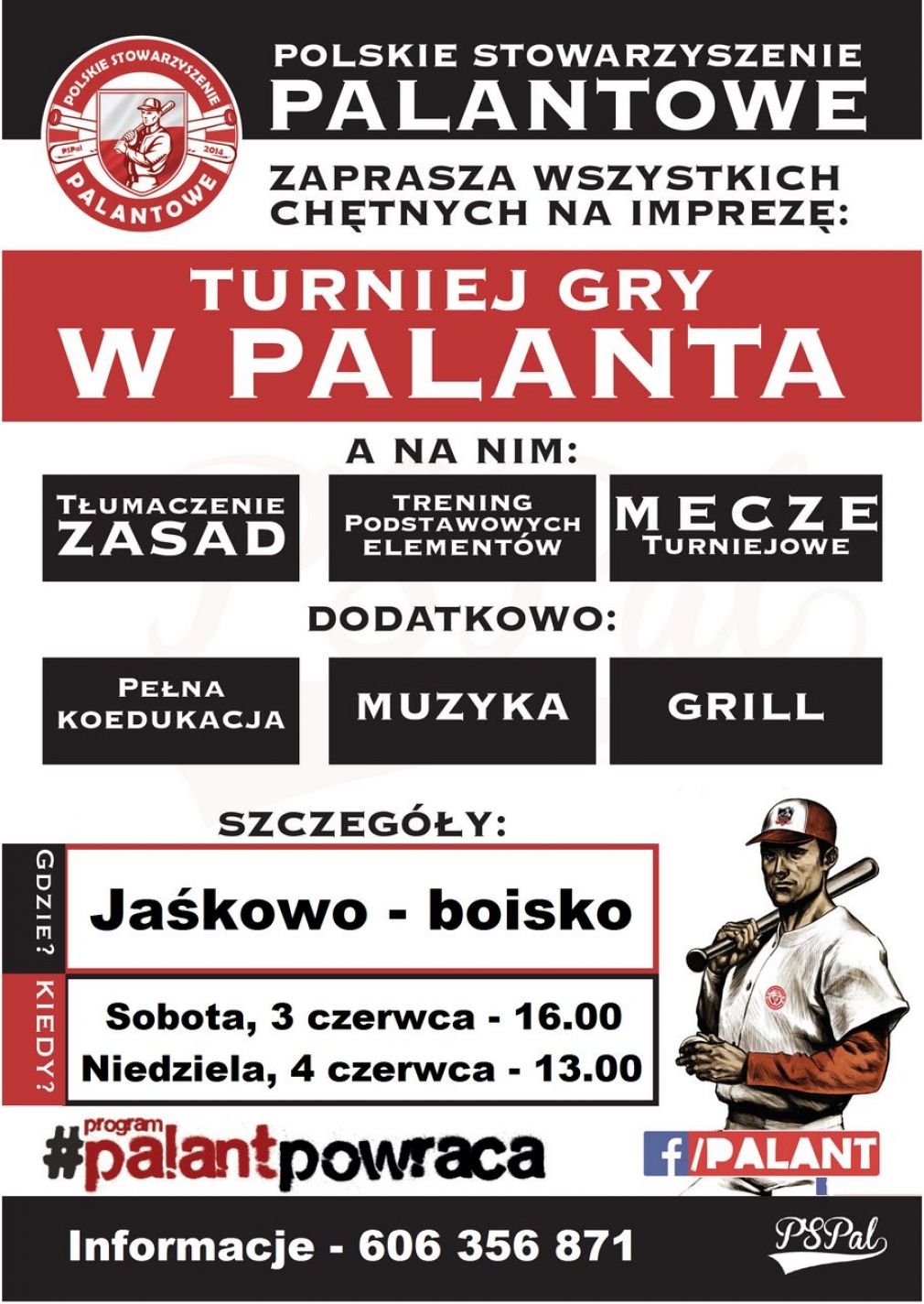 Zaproszenie na Turniej Gry w Palanta w Jaśkowie