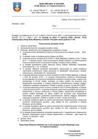 Zaproszenie na XLVII nadzwyczajną Sesję Rady Miejskiej w Zalewie