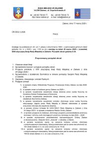 Zaproszenie na XXIII zwyczajną Sesję Rady Miejskiej w Zalewie - 26.03.2026 r.