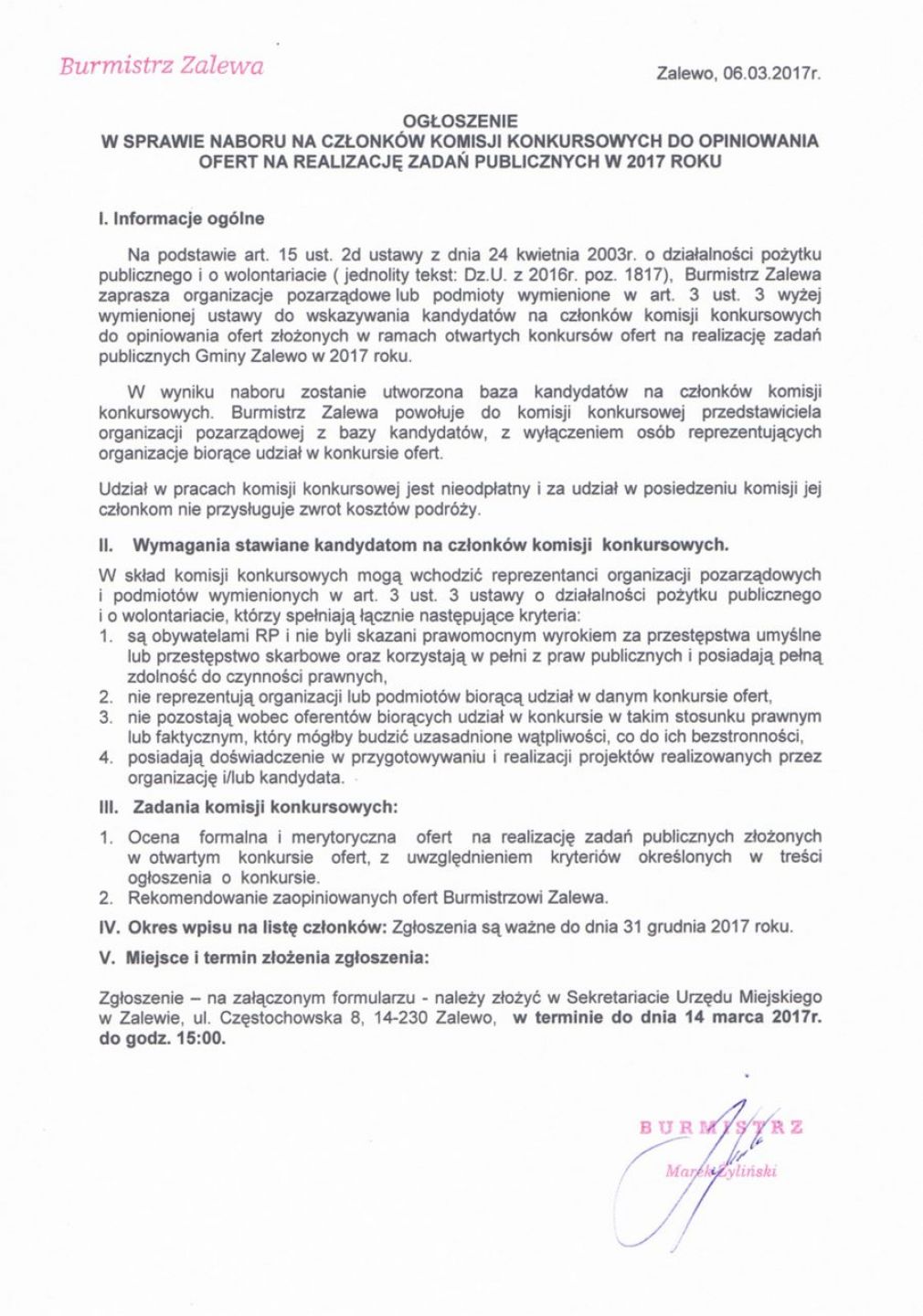 Nabór kandydatów do komisji konkursowych