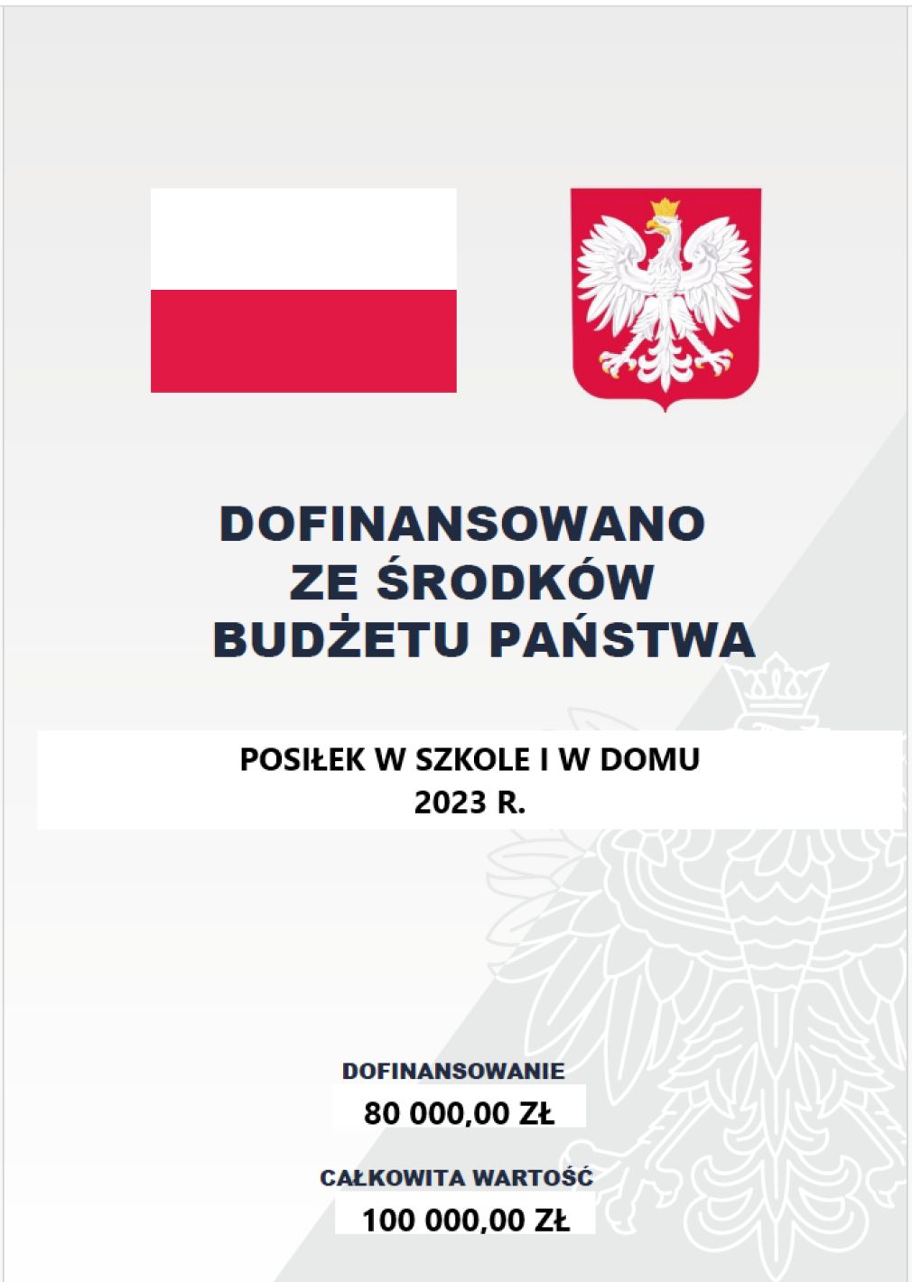 Posiłek w szkole i w domu 2023 r.