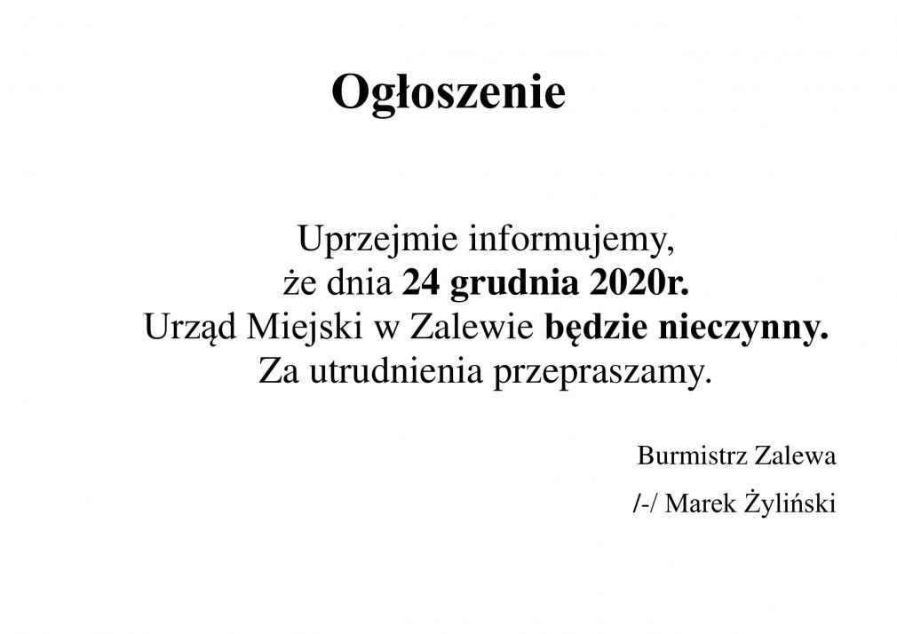 Ogłoszenie