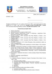 Zaproszenie na XXXV zwyczajną Sesję Rady Miejskiej w Zalewie