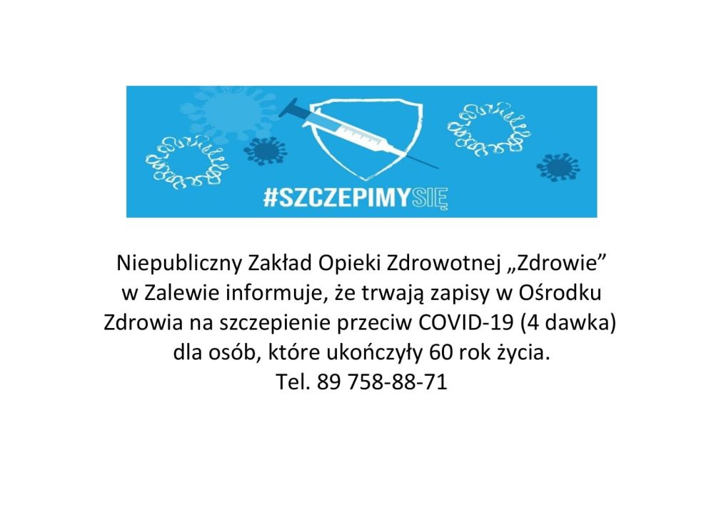 Zapisy na szczepienie przeciw COVID-19 (4 dawka)