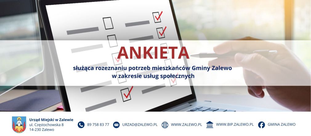 Ankieta dla mieszkańców Gminy Zalewo