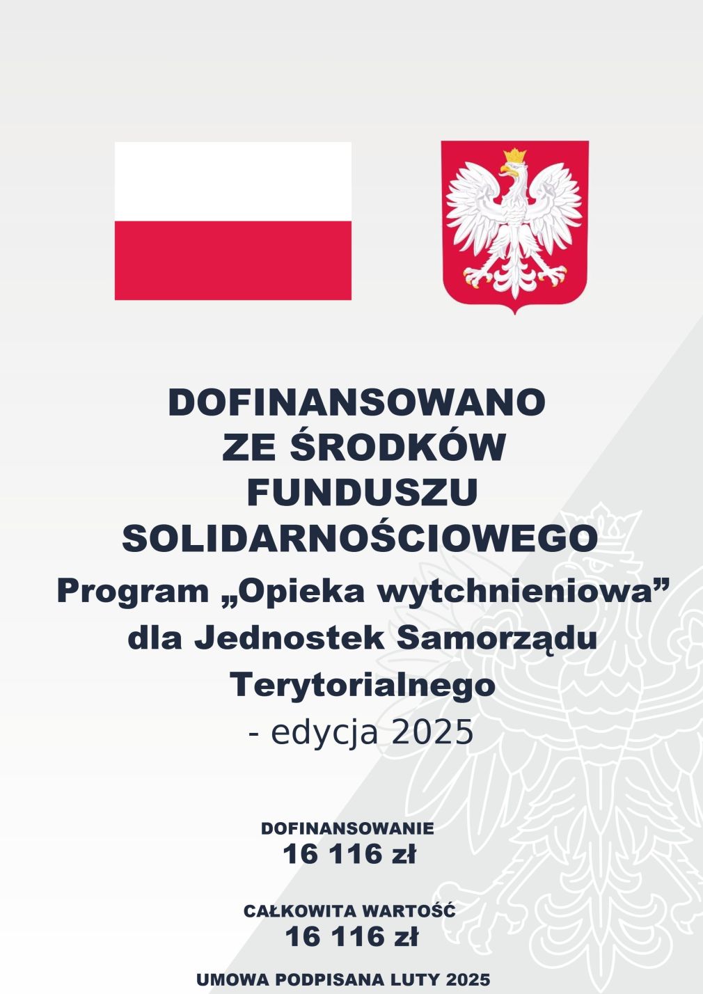 Program „Opieka wytchnieniowa” dla Jednostek Samorządu Terytorialnego – edycja 2025
