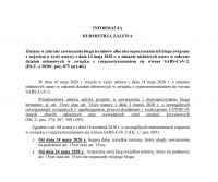 Informacja dotycząca zmiany biegu terminów administracyjnych