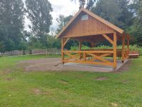 Budowa altany rekreacyjnej na plaży w Pozortach zakończona