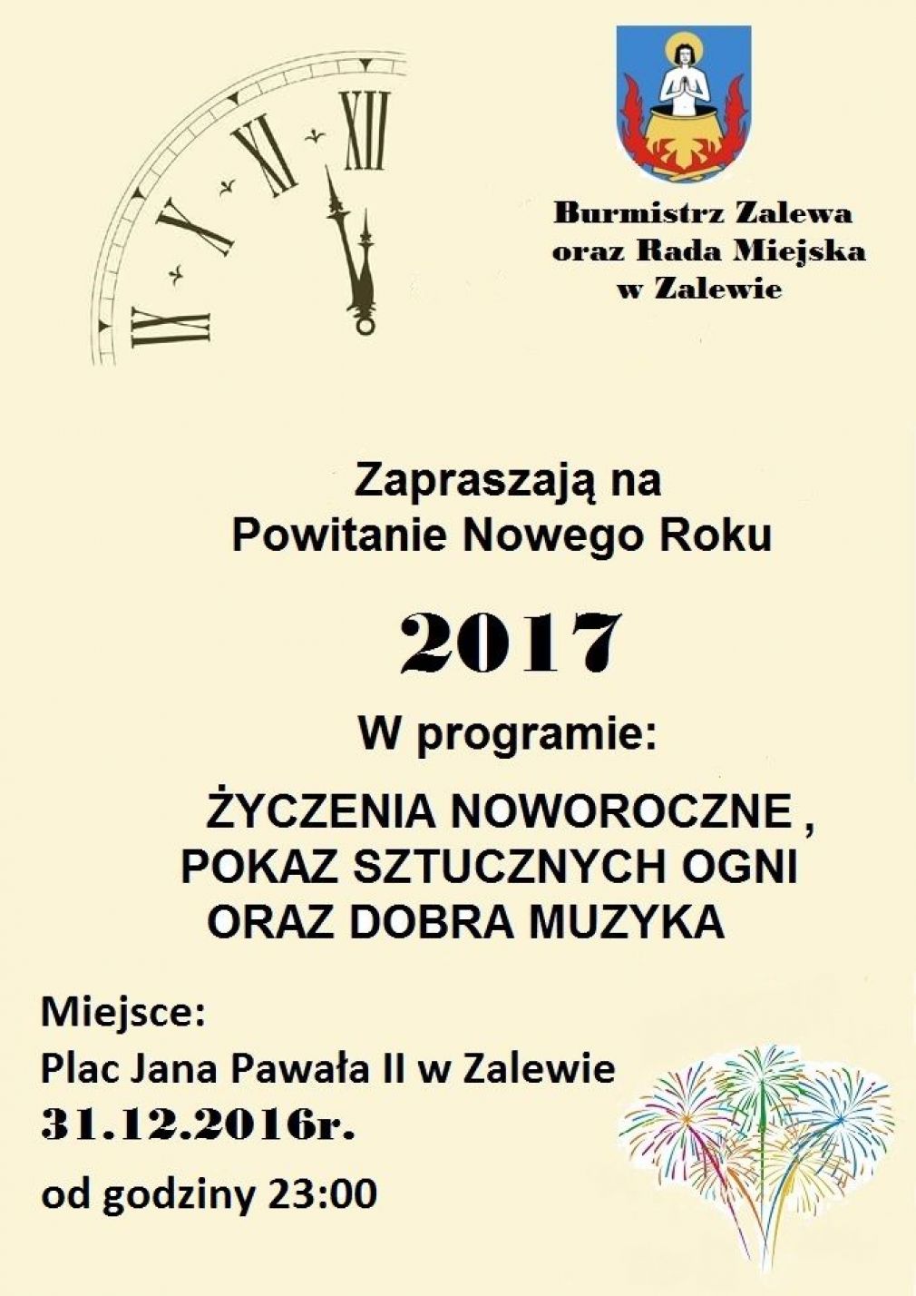 Powitanie Nowego Roku - Zaproszenie