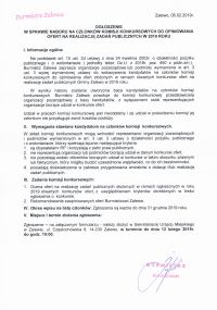 Ogłoszenie  w sprawie naboru na członków komisji konkursowych do opiniowania ofert na realizację zadań publicznych w 2019 roku
