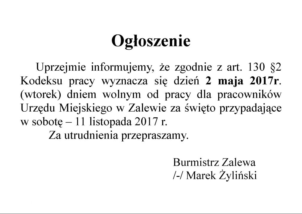 Ogłoszenie