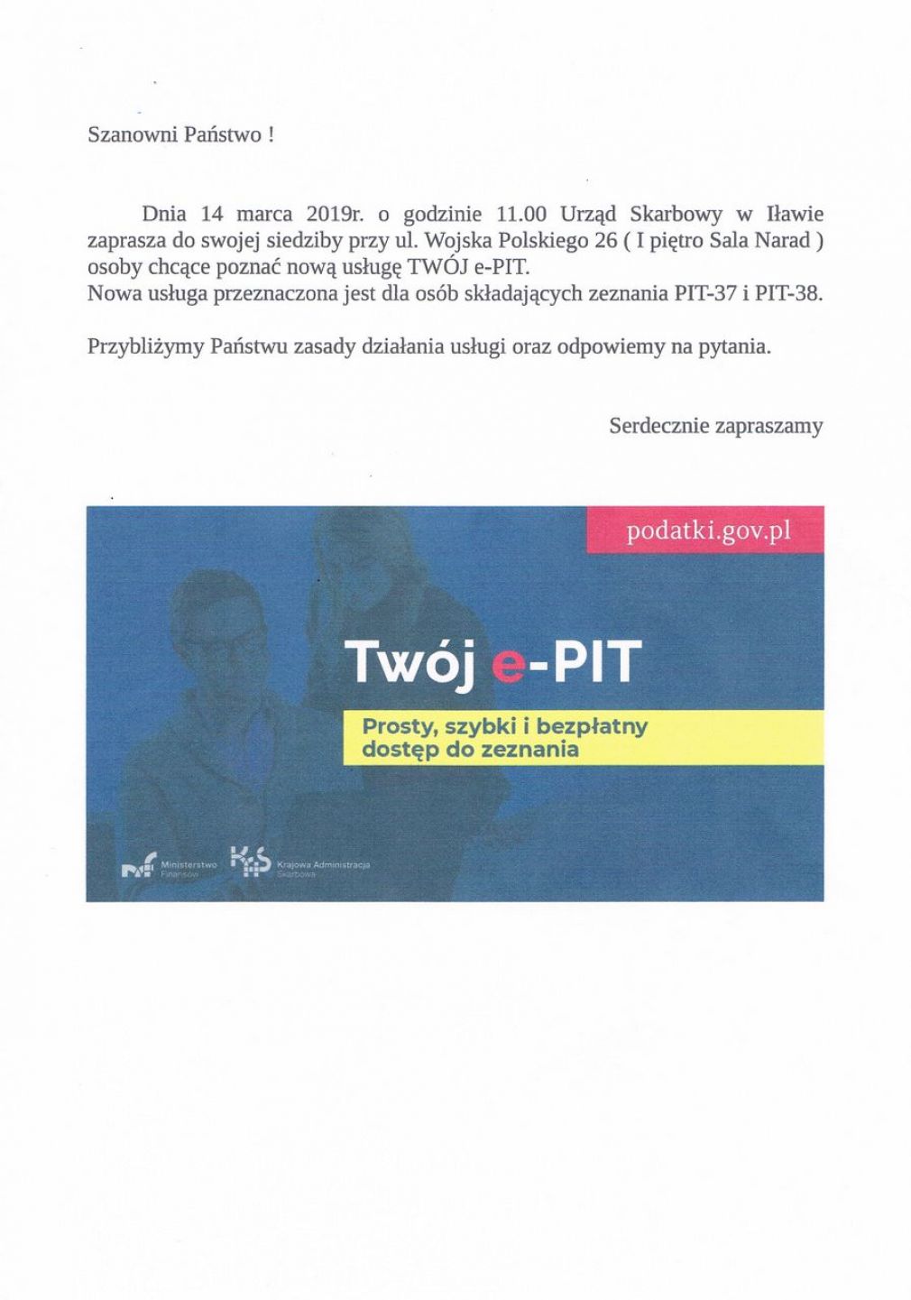 Informacja Urzędu Skarbowego II