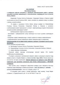 Ogłoszenie w wstępnym naborze o udzielenie dofinansowania z zakresu usuwania wyrobów azbestowych z nieruchomości