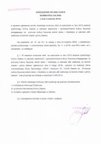 Ogłoszenie wyniku otwartego konkursu ofert - promocja kultury fizycznej wśród dzieci i młodzieży w zakresie piłki siatkowej na terenie miasta i gminy Zalewo