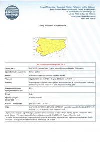 Ostrzeżenie meteorologiczne Nr 3
