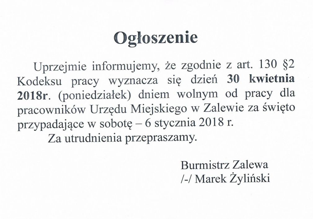 Ogłoszenie