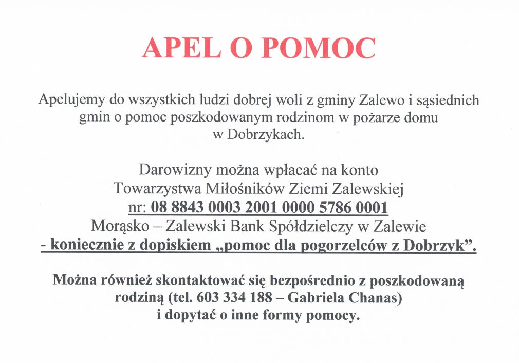 Apel o pomoc.